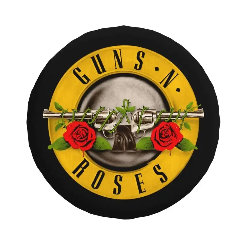 Guns N Roses Logo Tire Cover 4WD 4x4 Trailer Heavy Metal Spare Wheel Protector for Jeep Toyota Mitsubishi 14