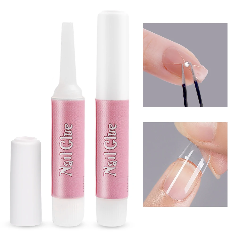 10pcs 2g Nail Glue for Acrylic Fake Nails Tip Grafting Extension Glue False Nail Rhinestone Tips Glue Gel Uv Nail Art Idea Tool
