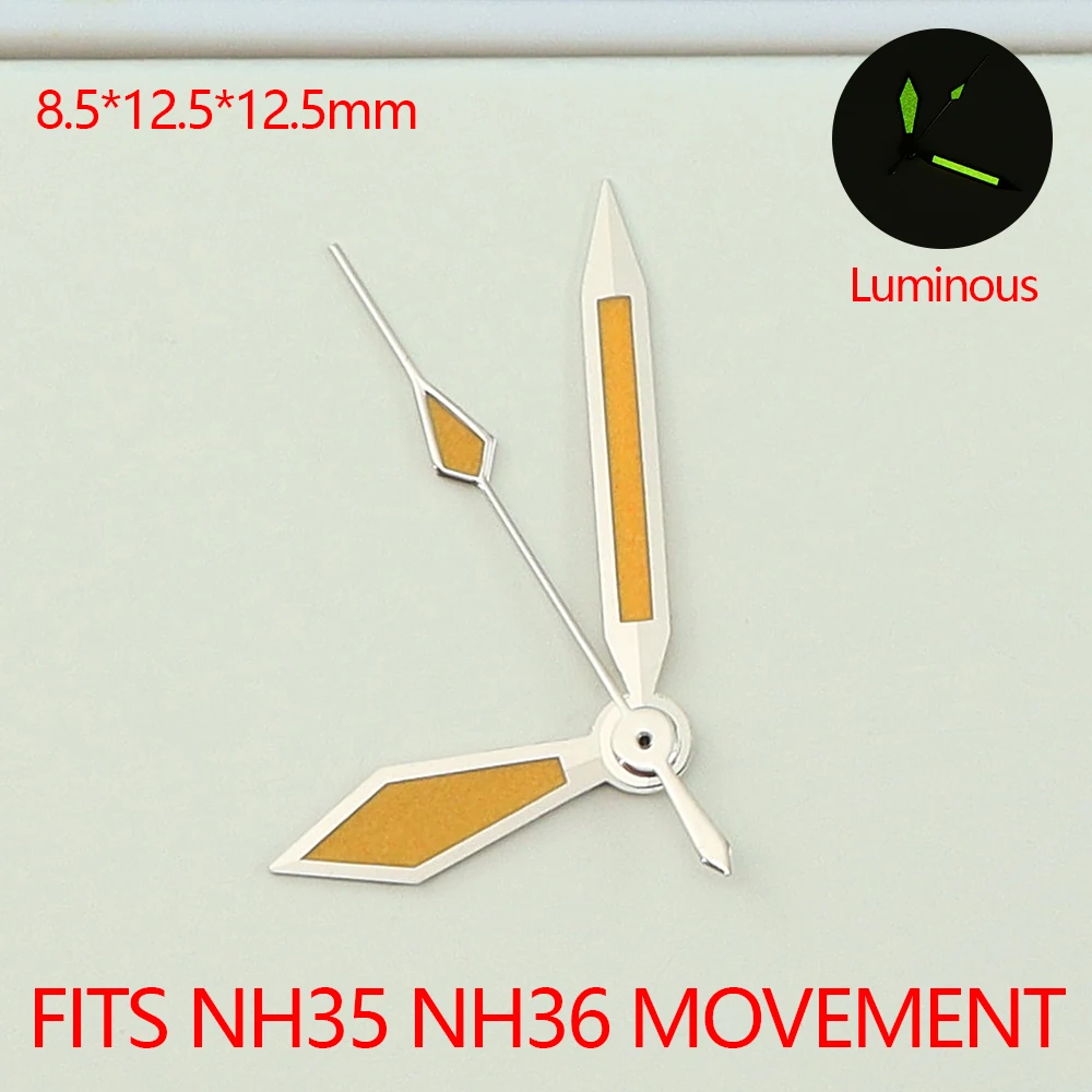 NH35 Hands Watch Accessories Pointe C3 Luminous Watch Pointers For Seiko NH35 NH36 Movement High Quality Replacement Parts Hands