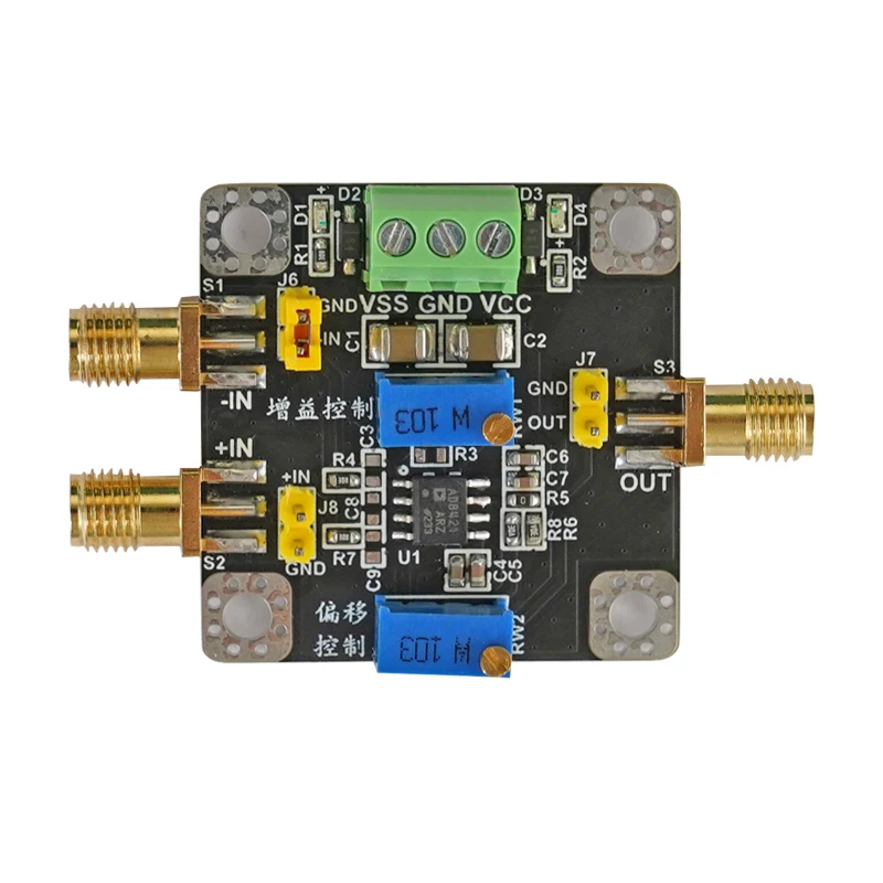 AD8421 Instrument Amplifier Module High-precision MV/uV Weak Small Signal Amplifier Single Ended Differential