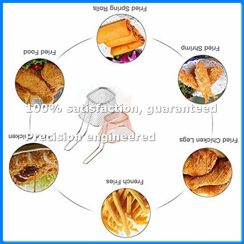 

Mini Fry Baskets, Mesh Wire French Fries Chip Basket Net, Food Presentation Baskets French Fry Holder for Kitchen D-ABYS