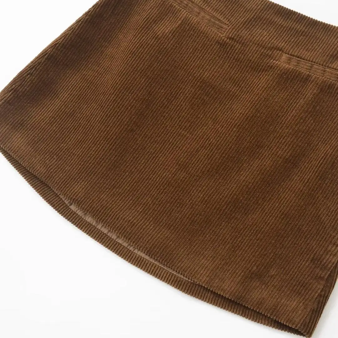 ZAR Jesień Nowa Modna Codzienna Spódnica Sztruksowa Wszechstronna Odzież Damska Design Sensation Uniwersalna Spódnica w Kształcie Litery A