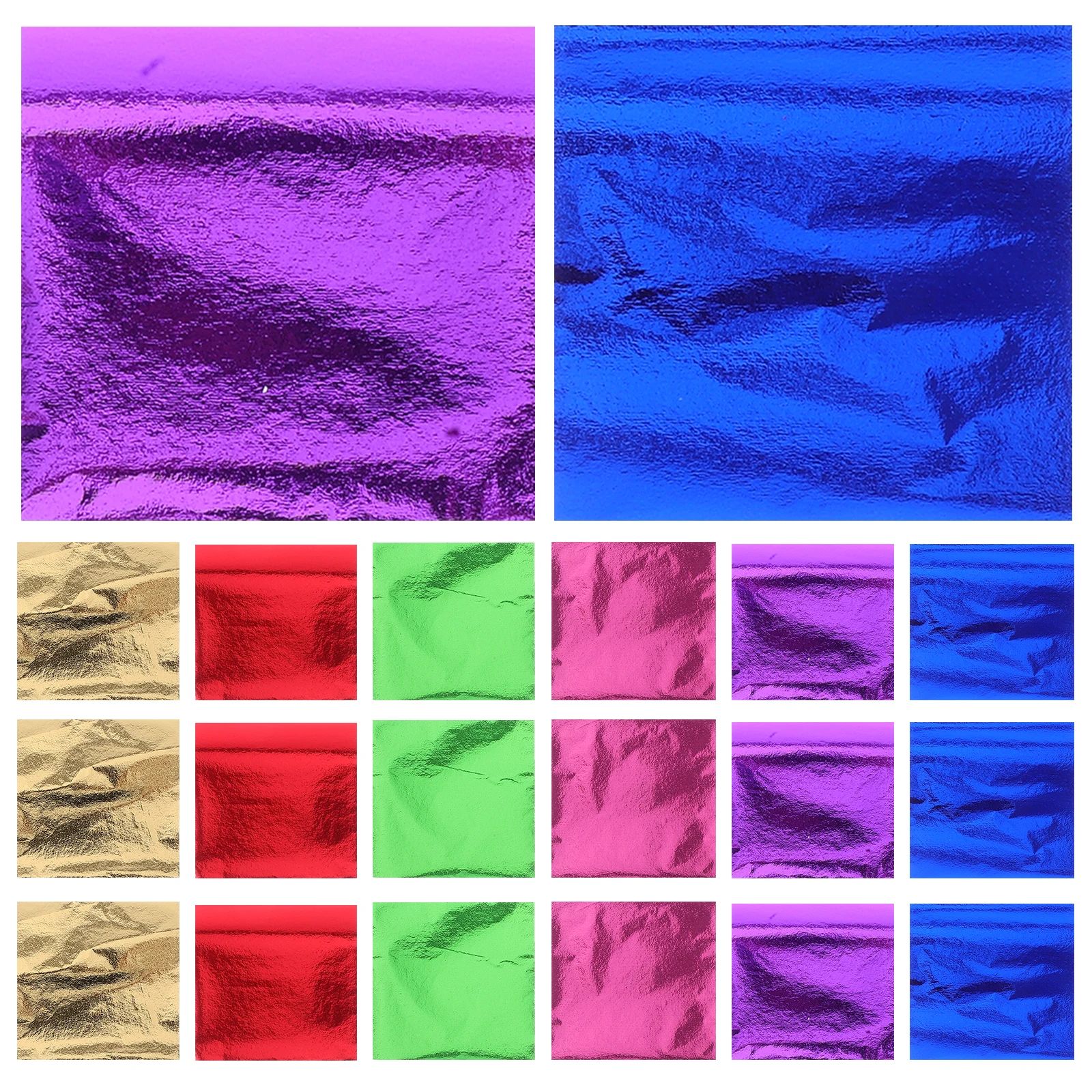 

300Pcs Imitation Gold Leaf Sheets Multi Color Foil Paper for Wood Glass Metal Paper Fabric Plastic Polyresin Crafts