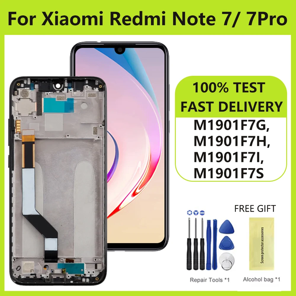 

Экран для Xiaomi Redmi Note 7 Pro M1901F7S ЖК-дисплей, цифровой сенсорный экран, детали для Redmi Note 7 M1901F7G M1901F7H M1901F7I