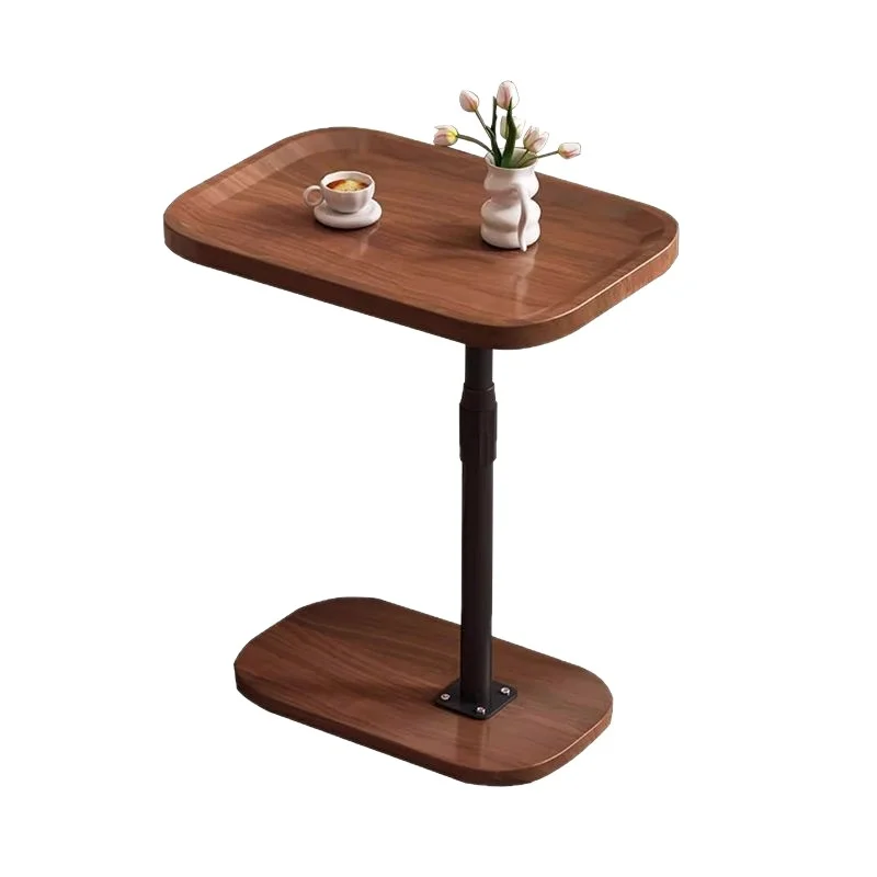 #￥Movable Sofa Side Table Simplicity Coffee Desk C Shaped Beside Table Living Room Modern Light Luxury Style Portable Adjustable