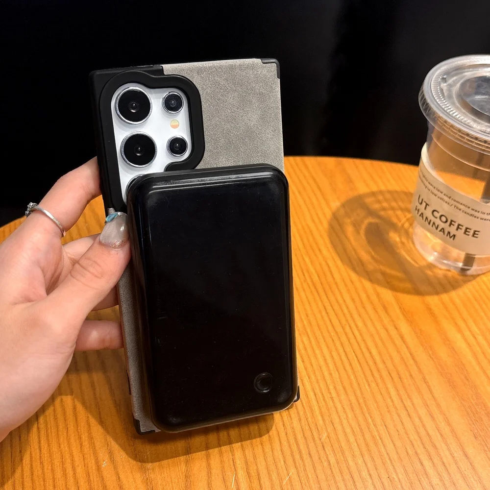 Luxury for Magsafe Matte Suede Leather Case For Samsung S26 S24 S25 S23 Ultra Plus Magnetic Wireless Cahrging Protection Case