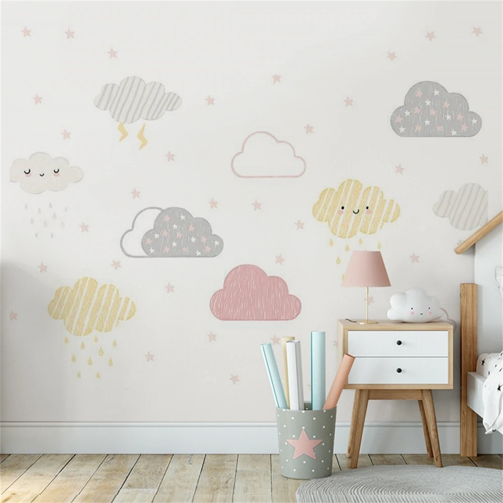 

Custom papel de pared 3d Colorful Cloud Wallpaper for Children's Room Bedroom Wall paper art mural wallpaper for bedroom walls