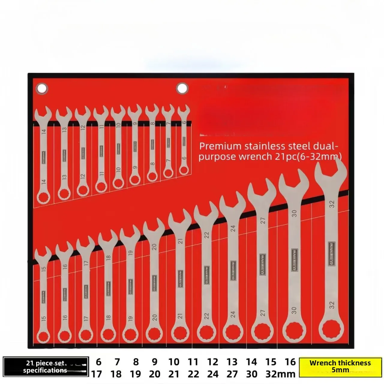 Thin Open End Wrench Set 3mm 5mm Ultra-thin Flat Wrench Tool Multi-Function