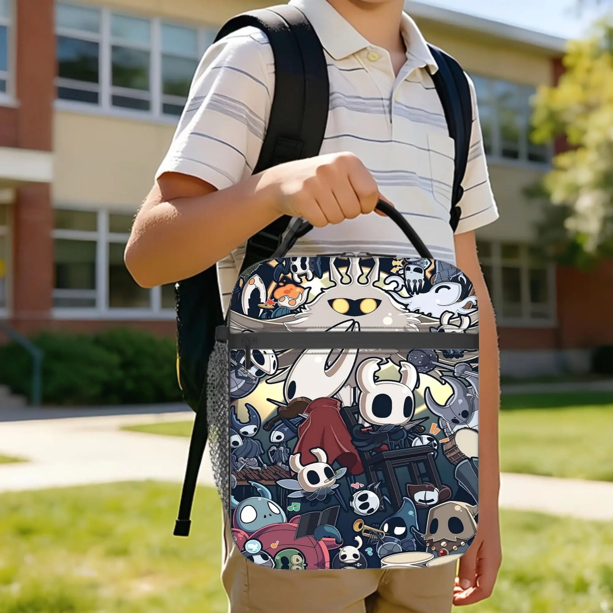 Hollow Knight Silksong Insulated Lunch Bags Thermal Bag Reusable,Lunch Container  Leakproof Lunch Box Tote Food Storage Bags