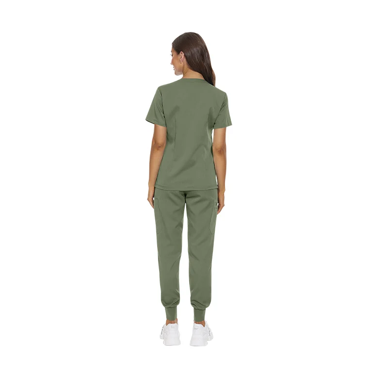 Multicolor Scrubs Uniform Short Sleeve Tops+Pants Nursing Uniform Women Pet Shop Doctor Scrub Medical Surgery Workwear Scrub Set