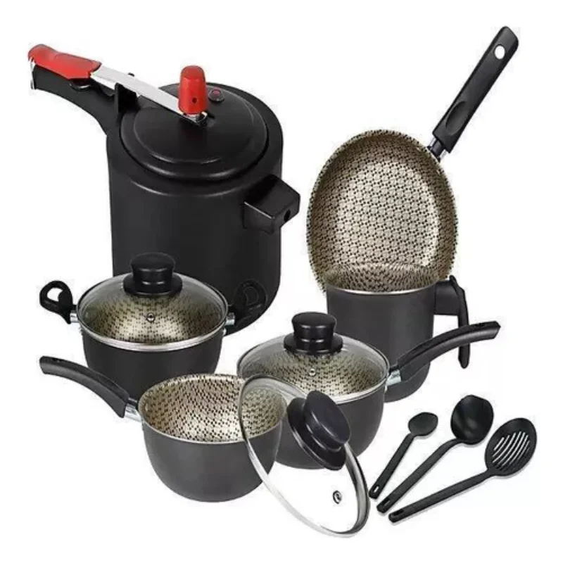 

Non-stick Cookware With Pressure Cooker 4.5l Color Black Baking Cookware and Fryers