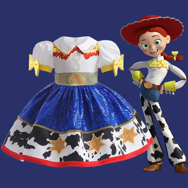 Halloween Carnival Kids Toy Story Cosplay Jessie Princess Dress For Girls Masquerade Birthday Party Stage Play Boy Woody Costume