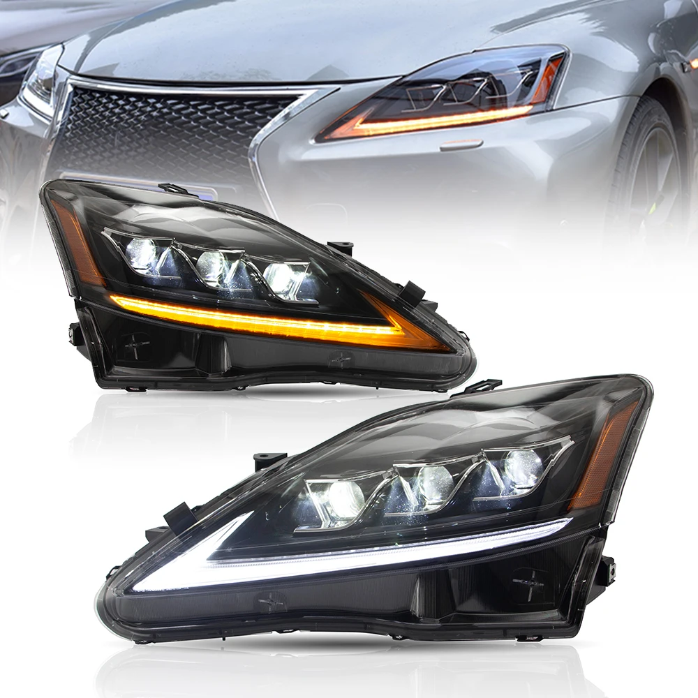 Headlights For Lexus IS250 2006-2012 Full LED Headlamps With Start Up Animation Car Apartments Sequential Indicator  Assembly