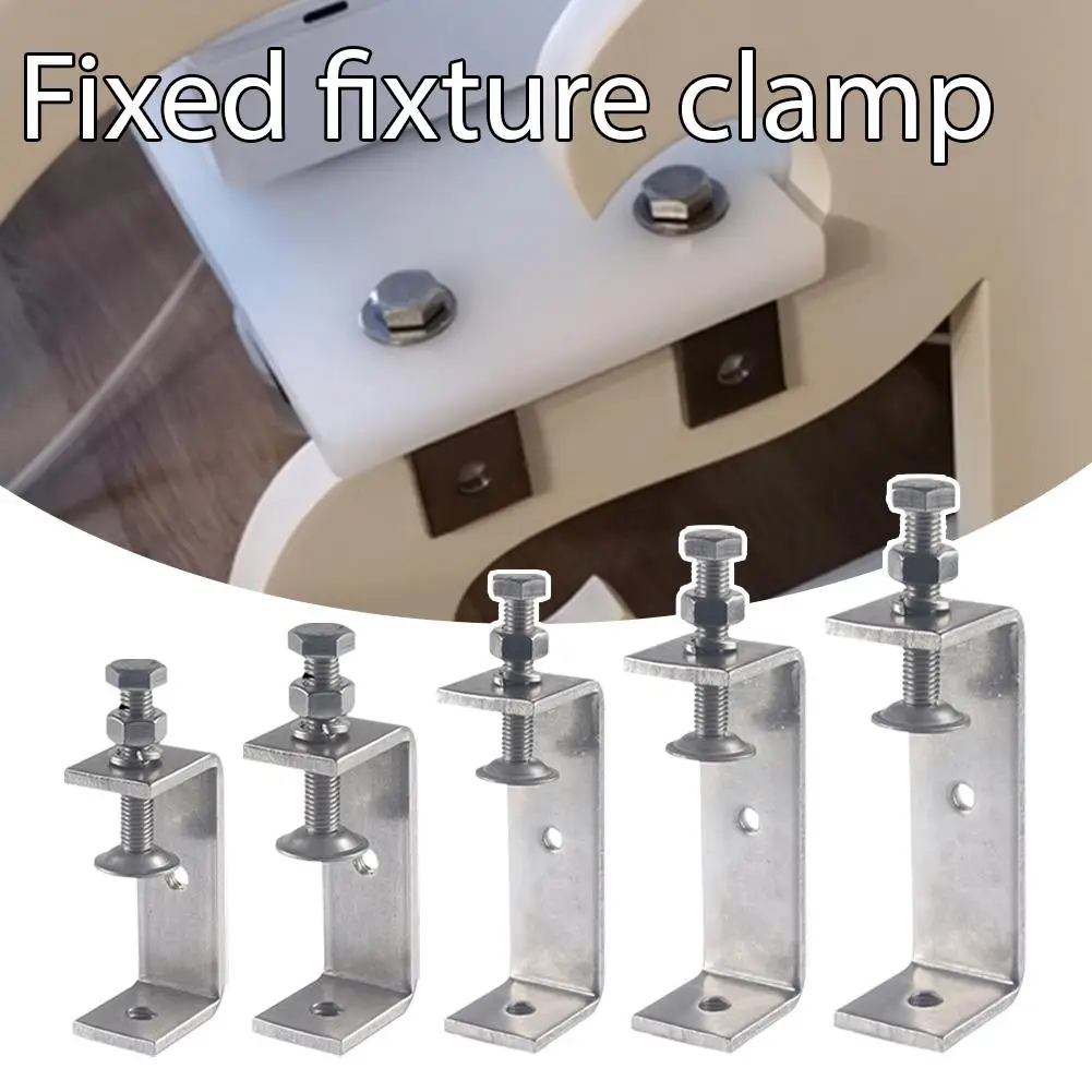 

304 Stainless Steel U Shape Clamp, Heavy Duty Pipe Clip Bracket with Screw, Rigid Fixing for Tube Pipe Hose Holder, U/C-Type