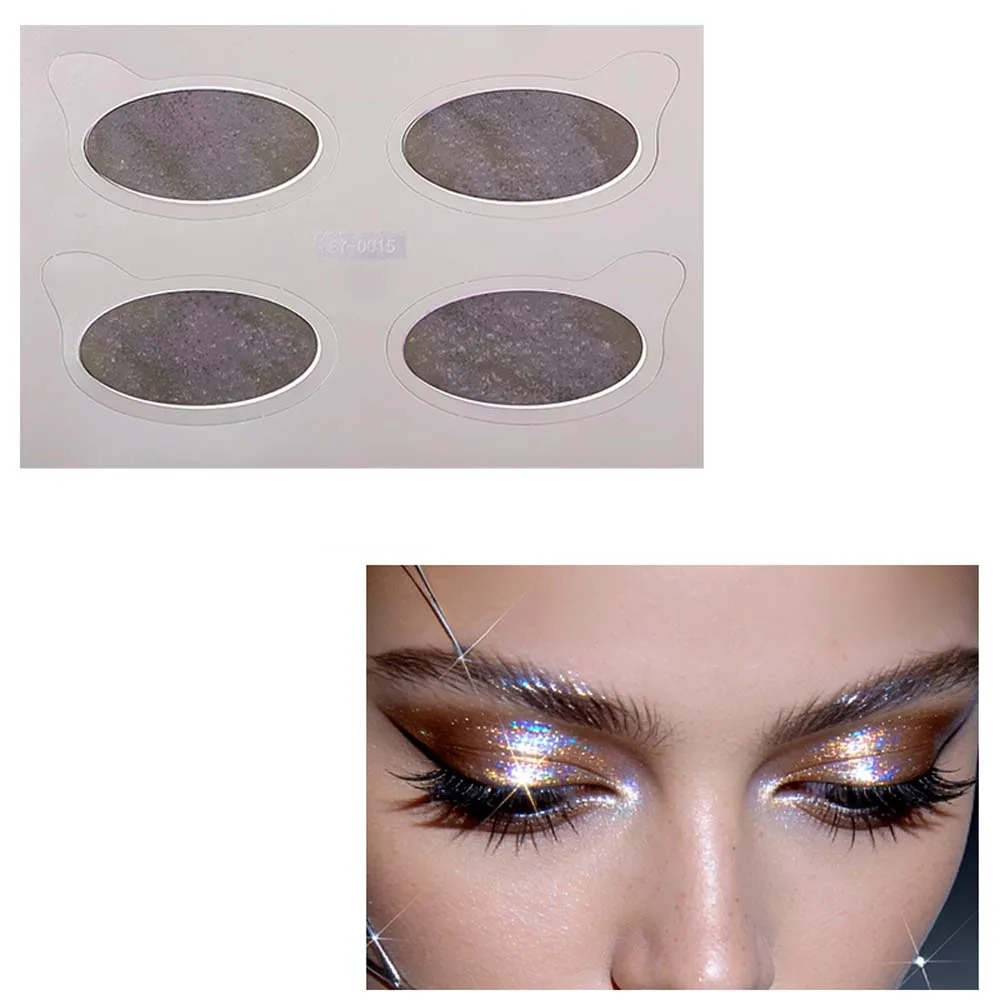 

Fake Tattoo Eye Shadow Tattoo Stickers Eye Shadow Paste Feel Flash Change Color Tattoo Decals High Gloss Gold Plated