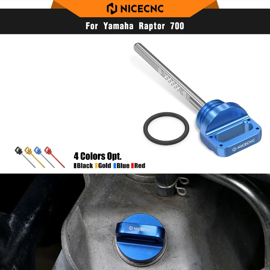 

NICECNC Raptor 700 Oil Dipstick Aluminum Alloy For Yamaha YFZ450 Raptor 700R 700 YFM700 YFM700R ATV Accessories