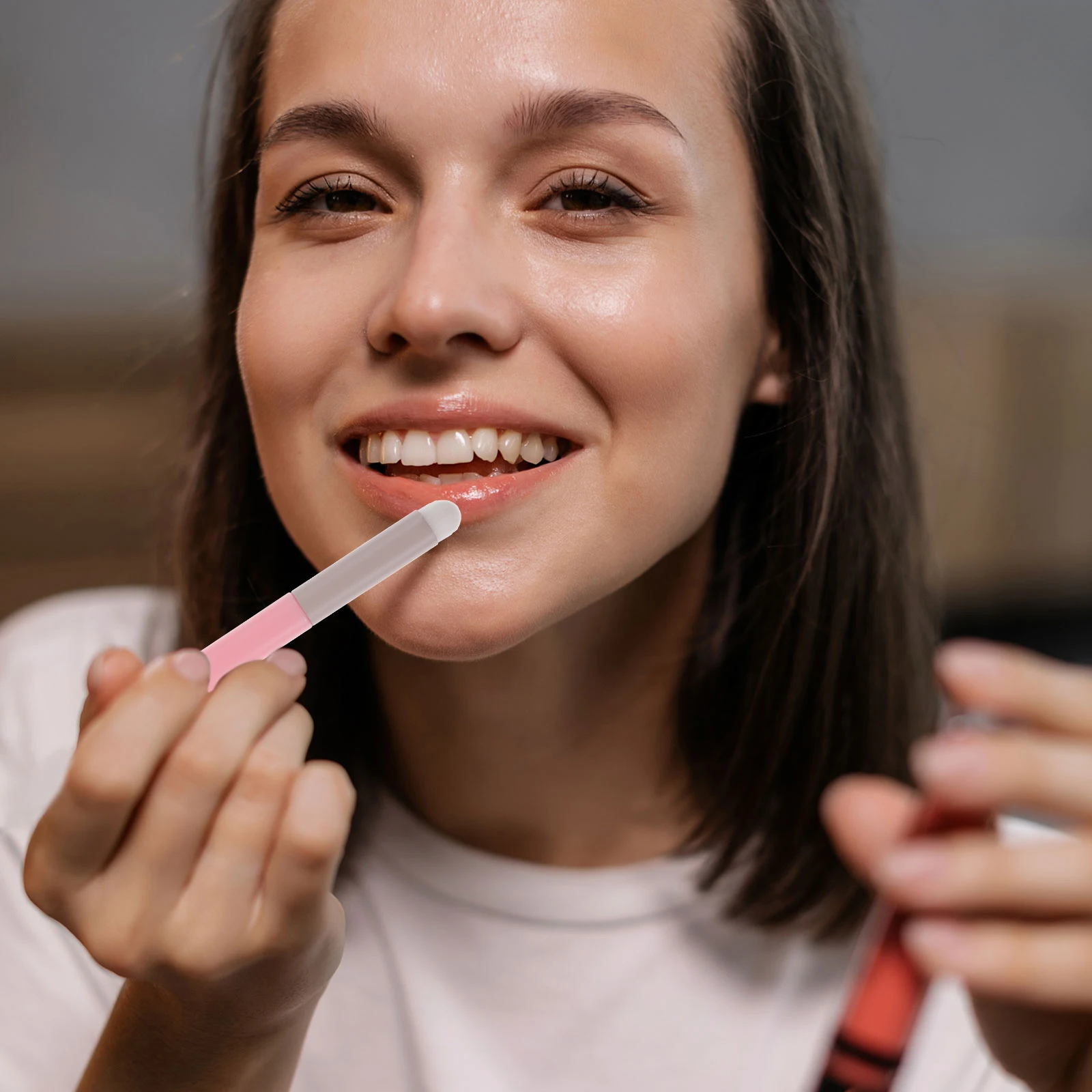 8 pçs batom escova esponja sombra aplicador de maquiagem mistura ferramentas beleza profissional brilho labial bálsamo varinhas