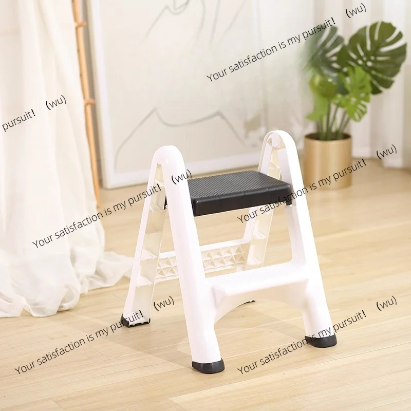Heavy Duty Folding Step Stool 2-Tier Plastic Ladder for Home Multi-functional Garage Helper Rack Portable Kitchen Aid Stool