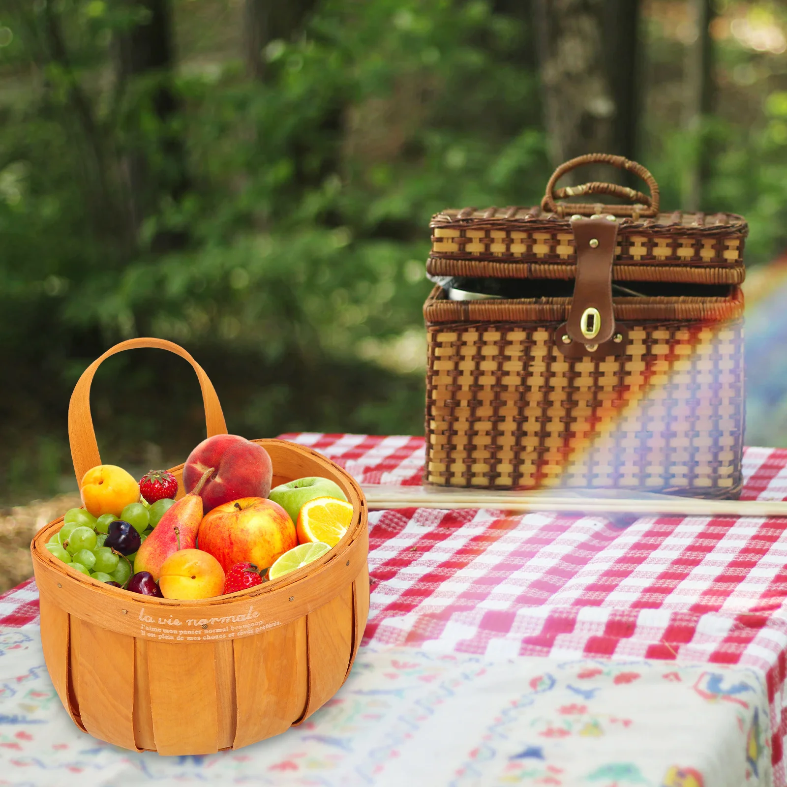 

1Pcs Woven Wall Basket Wood Hanging Storage Basket Flower Holder Home Decoration Organizer for Sundries Hanging Flower Container