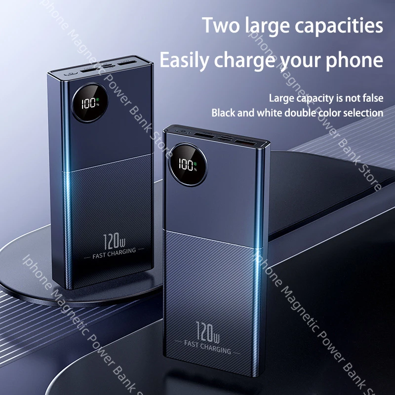 100000mAh Fast Charging Power Bank Large Capacity Portable 120W Chargers With Four Cable Power Banks External Battery For iPhone - Image 2