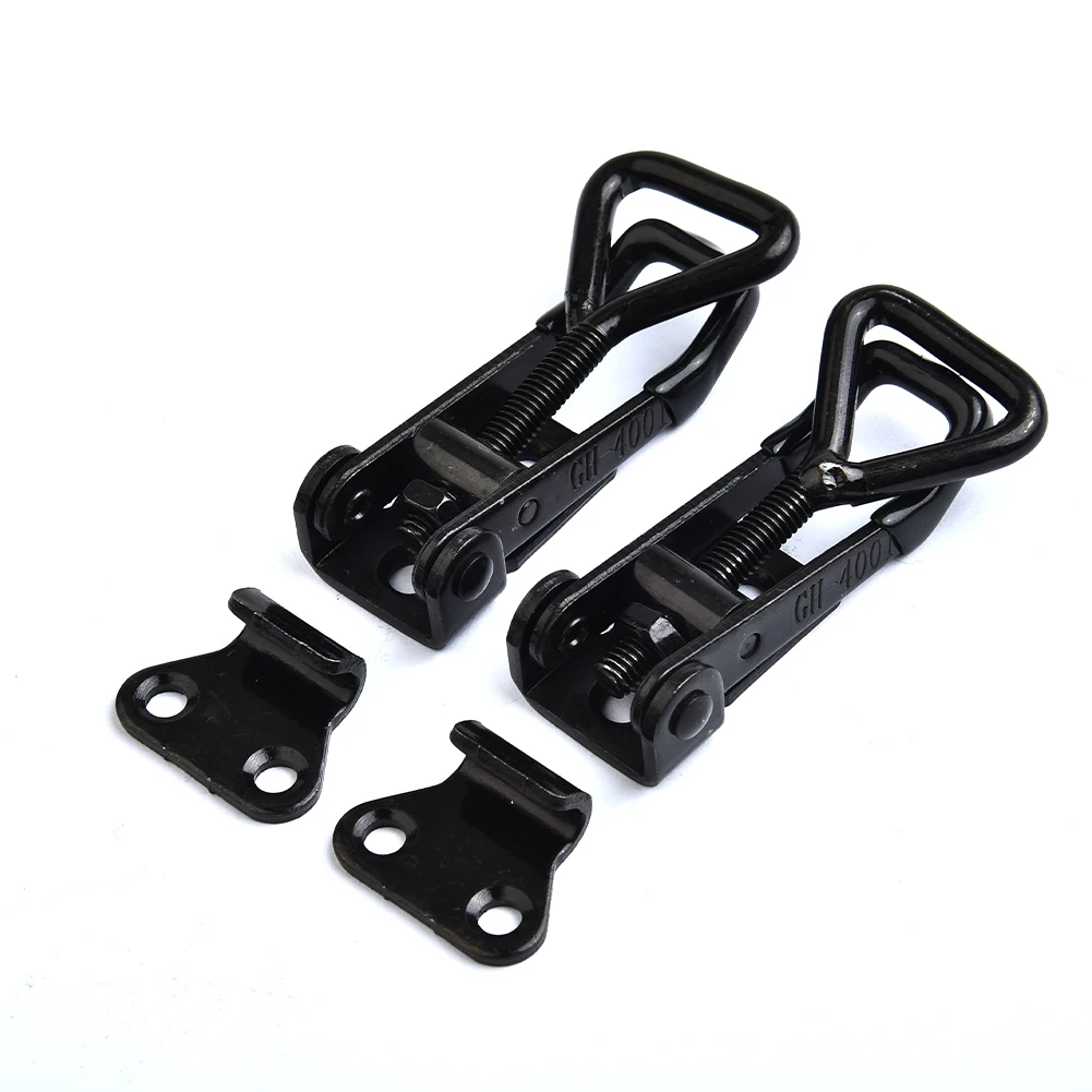 GH-4001 Black Adjustable Toggle Clamp Steel Hasp Catch Clip Quick Fixture 220lbs Herramientas Hand Tools Navaja