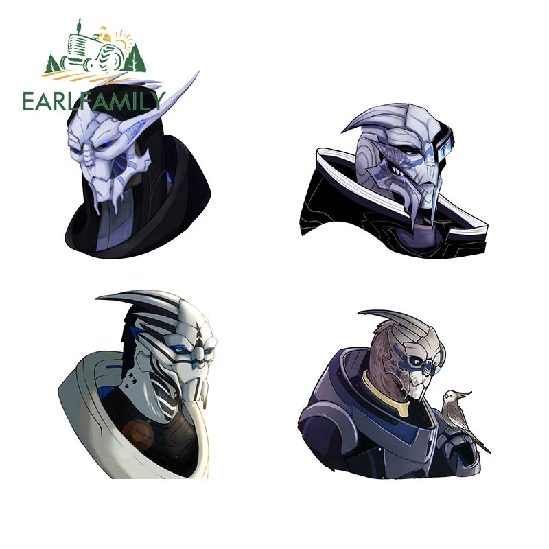 EARLFAMILY 13cm Mass Effect Car Stickers Personality Creative Sunscreen Decal Windows Laptop Trunk Motorcycle Car Accessories