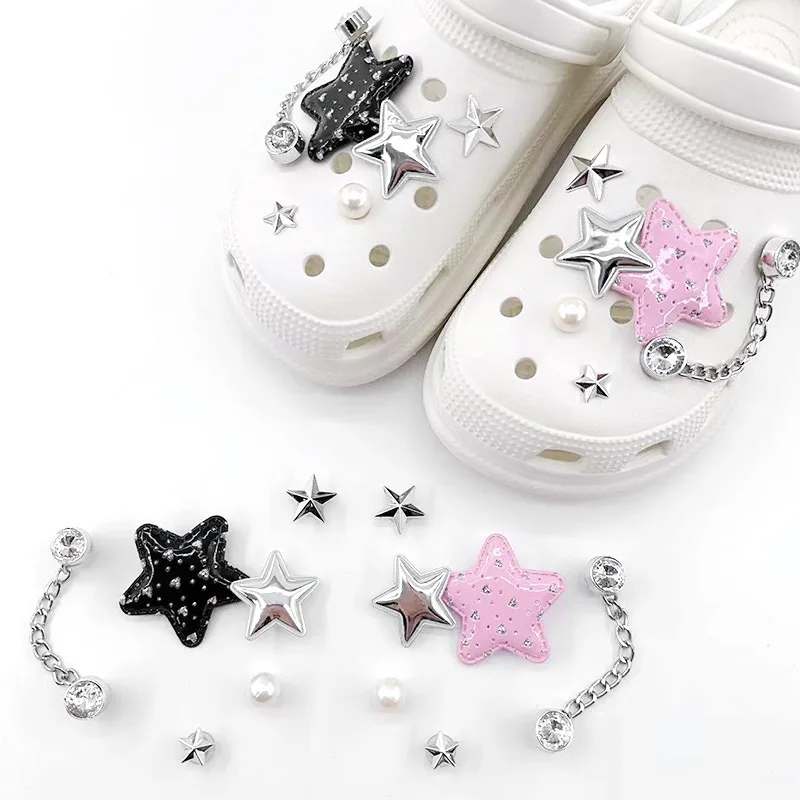 New Shoe Charms for DIY Creative Pentagram Detachable Decoration Buckle for Hole Shoe Charm Accessories Kids Party Girls Gift