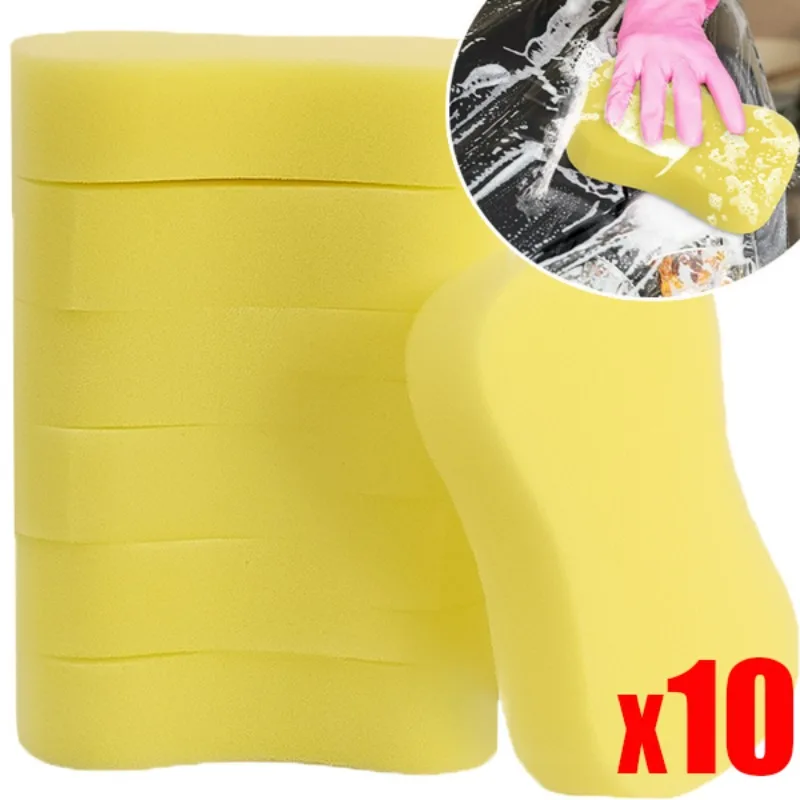 

10/1pcs Car Cleaning Sponge Brushes Home Kitchen Universal Detailing Wax Polishing Sponge Pad Auto Body Washing Brushes Tools