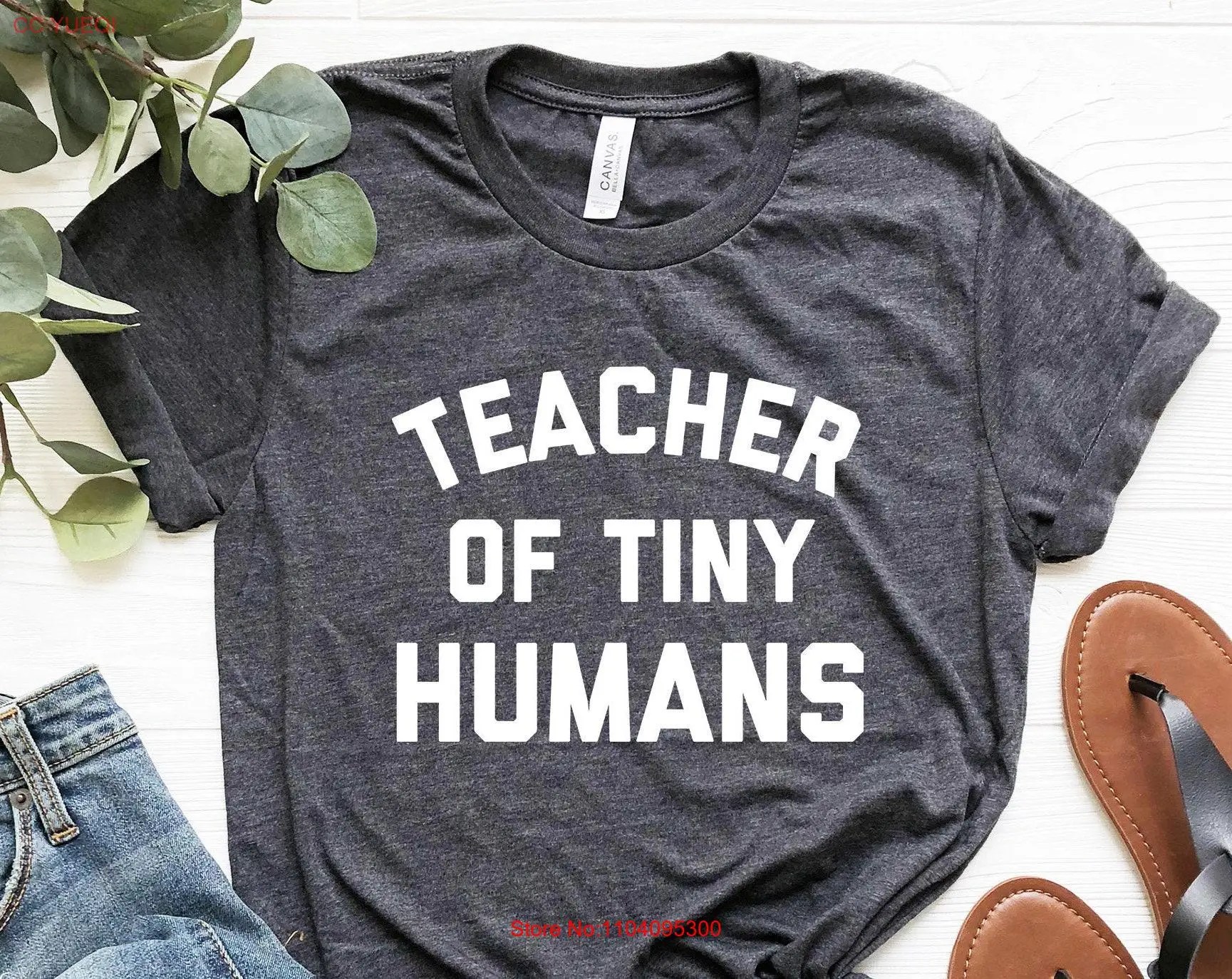 

Teacher Of Tiny Humans T Shirt Kindergarten Kinder Pre K preschool long or short sleeves