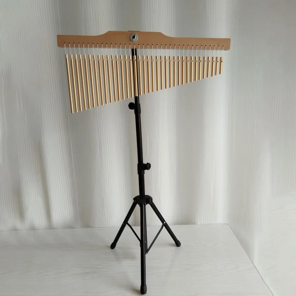 Carillon 36 Tons Avec Trépied - Instrument De Percussion Musicale Barres Aluminium