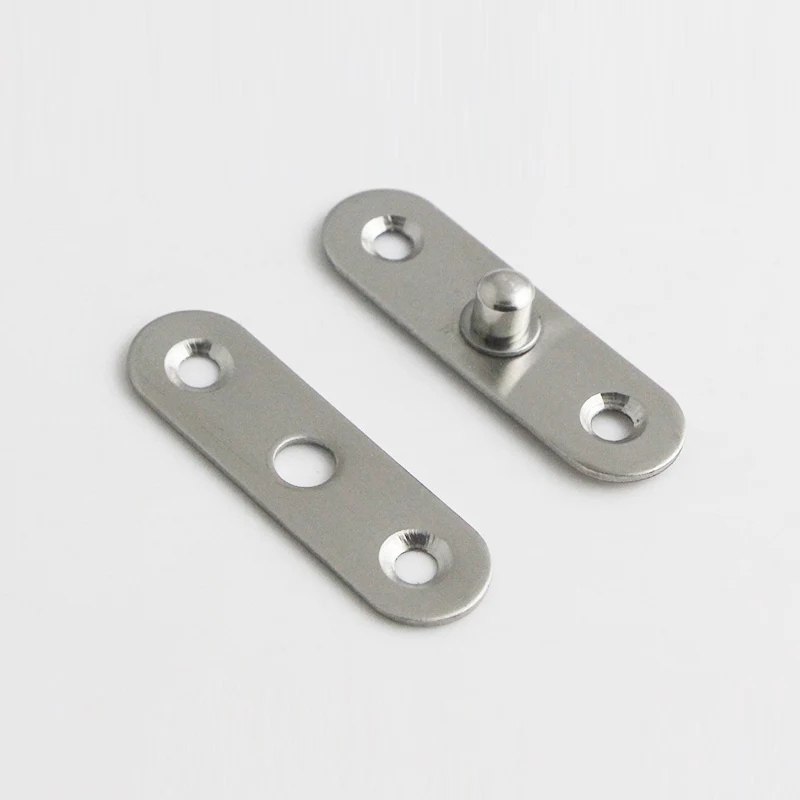 4PCS Stainless Steel Door Hinges Under 360 Degree Rotating Shaft Hinge Positioning Concealed Up Down Locating Furniture Hinges