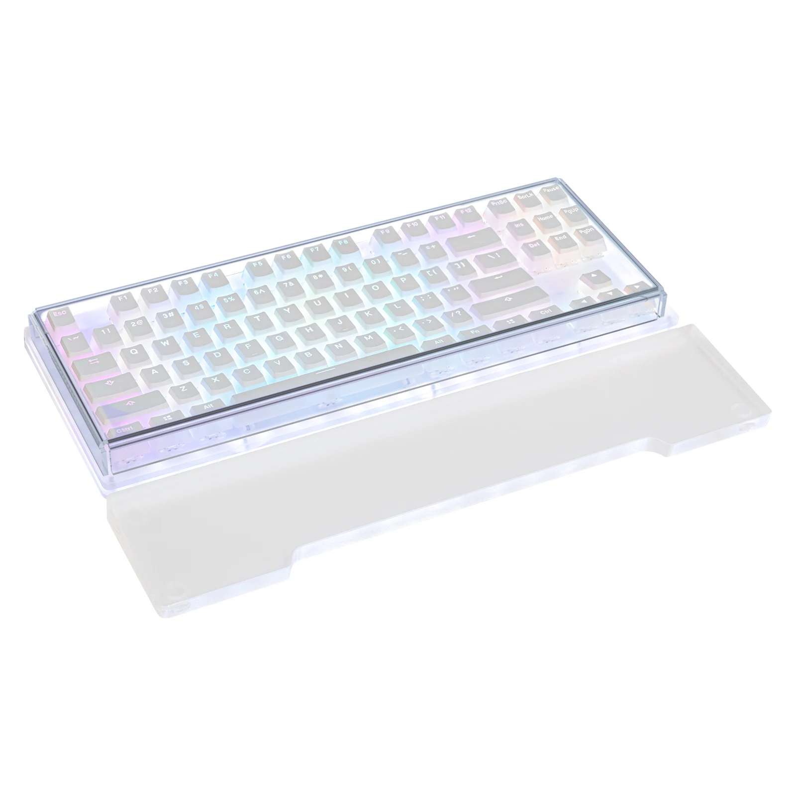 Geekria Acrylic Keyboard Wrist Rest Compatible with TENKEYLESS (TKL) 80% Compact 87 Key Keyboard, Ergonomic Wrist Rest