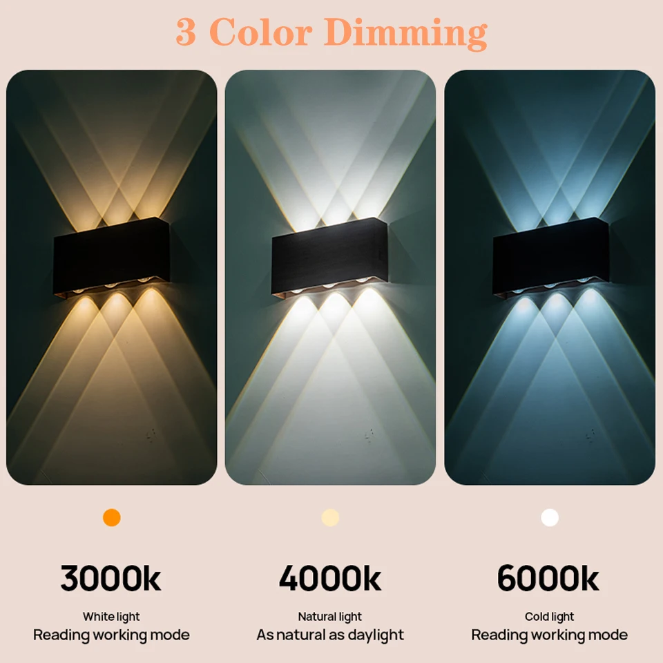 Remote Control Wall Lamp Touch Dimming Wall Lights Type-C Charging Night Light Bedside Stairside Corner Decor 3 Colors 5200mAh