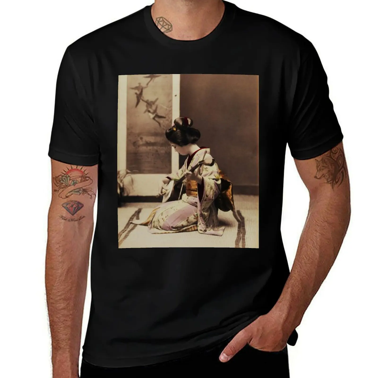 

Japanese Geisha Kimono Woman Girl T-Shirt affliction shirts summer 2025 outfits for men
