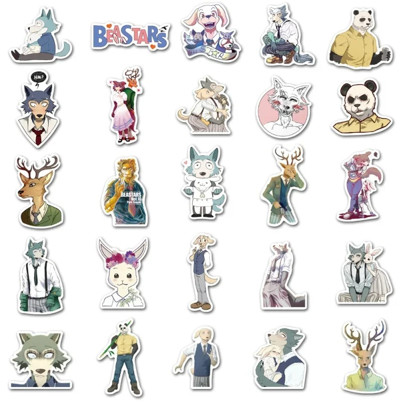 10/25/50Pcs อะนิเมะ BEASTARS Graffiti สติกเกอร์กันน้ําสติกเกอร์การ์ตูนบ้าน Decal