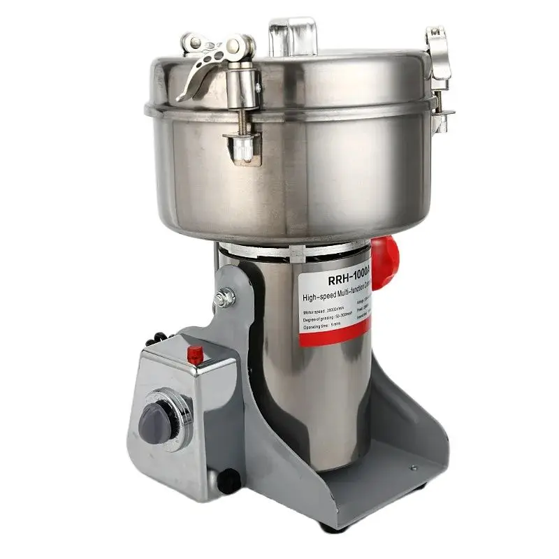 1000g Electric Grain Mill Grinder Stainless Steel Pulverizer Powder Machine for Dry Herbs Grains Spices Cereals Coffee Corn