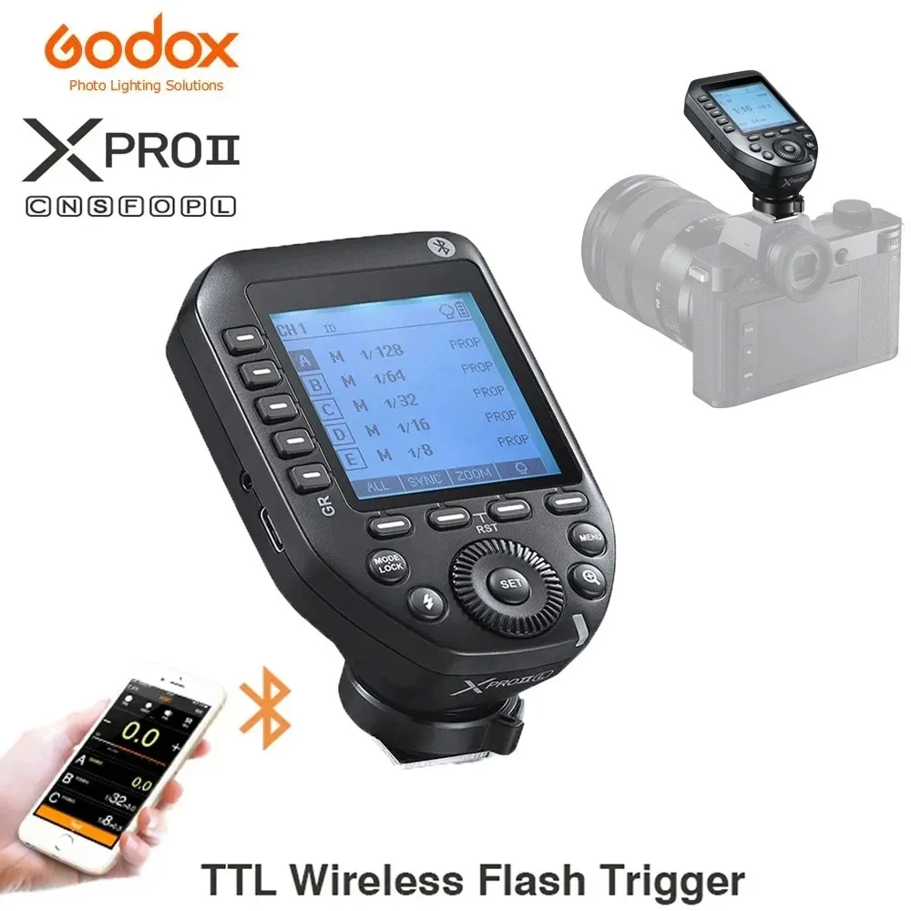 

Godox XPROII Flash Trigger XPROII-C XPROII-N XPROII-S XPROII-F TTL 1/8000s HSS LCD Screen for Canon Nikon Sony Fuji Leica Camera