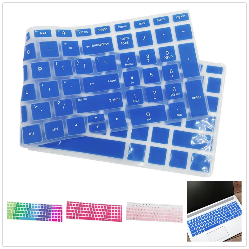 Removable Silicone Keyboard Protector Cover Skin For HP 15.6 inch BF Desktop Laptop Keyboard Covers Gradient keyboard film