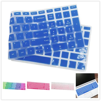Funda protectora de teclado de silicona extraíble para HP, cubiertas para teclado de ordenador portátil BF de 15,6 pulgadas, película de teclado degradado