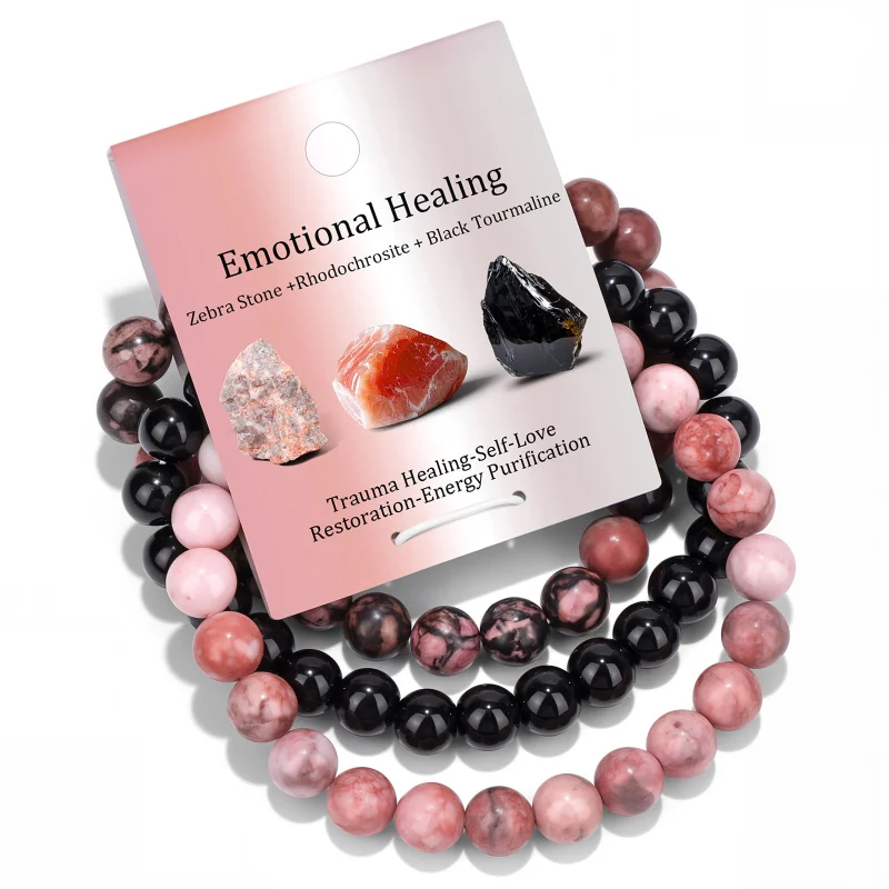 Healing Crystal Bracelets Women MenTiger Eye Hematite Black Obsidian Natural Stone Beaded Stretch Bracelet Gemstone Jewelry Gift