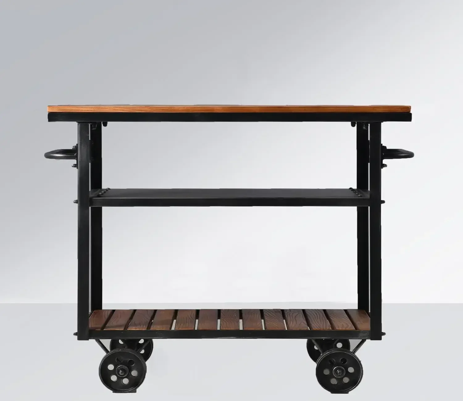 

[Hot Deal, Limited Time Offer!]Kitchen Cart Bar Serving Carts Rolling Metal Wood Bar Cart for Home Kitchen Serving Cart Industri