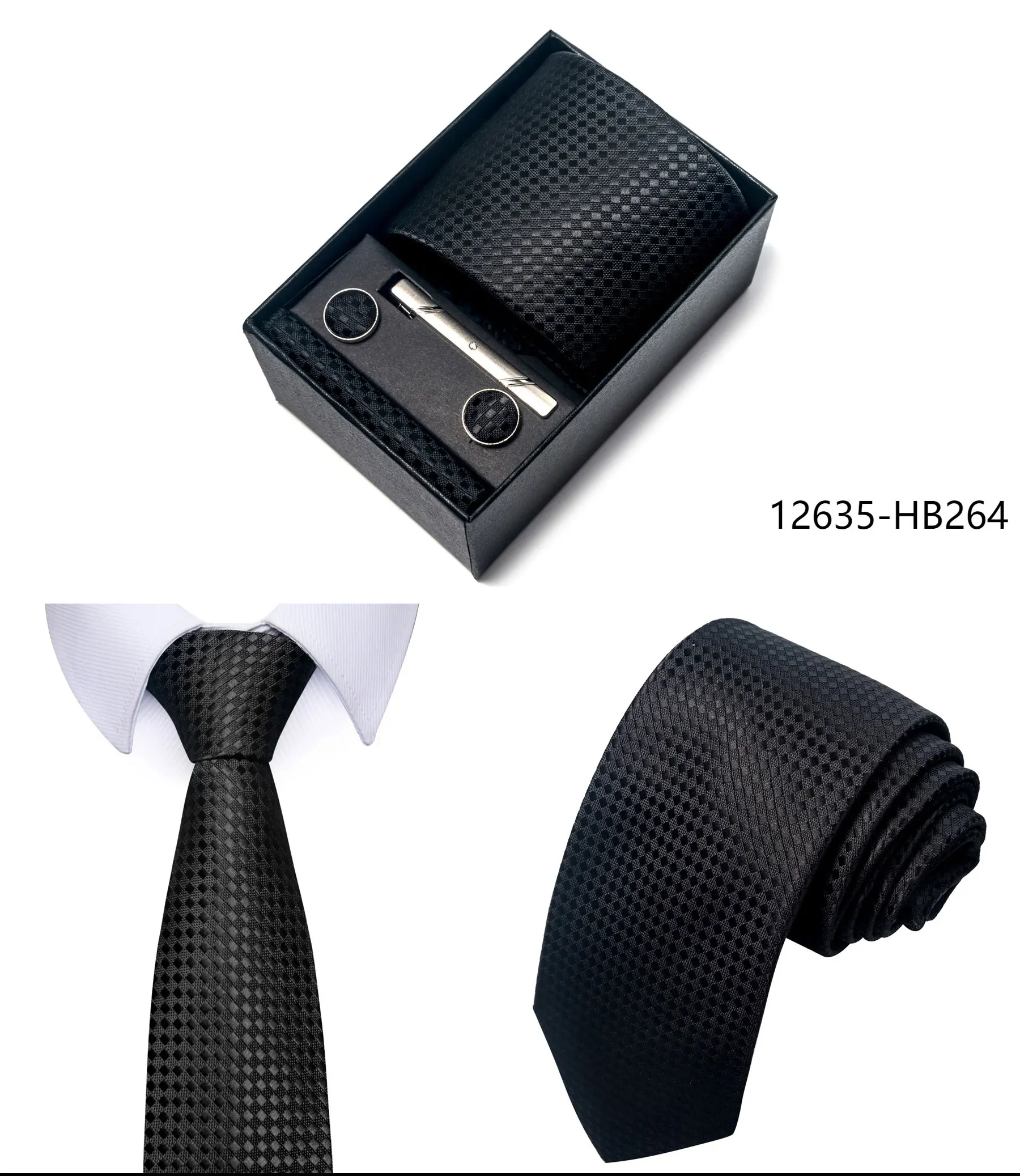 High Grade Holiday Gift Box Brand 8 cm Blue Paisley Tie Handkerchief Cufflink Set Men Necktie Clothing Accessories Birthday Gift