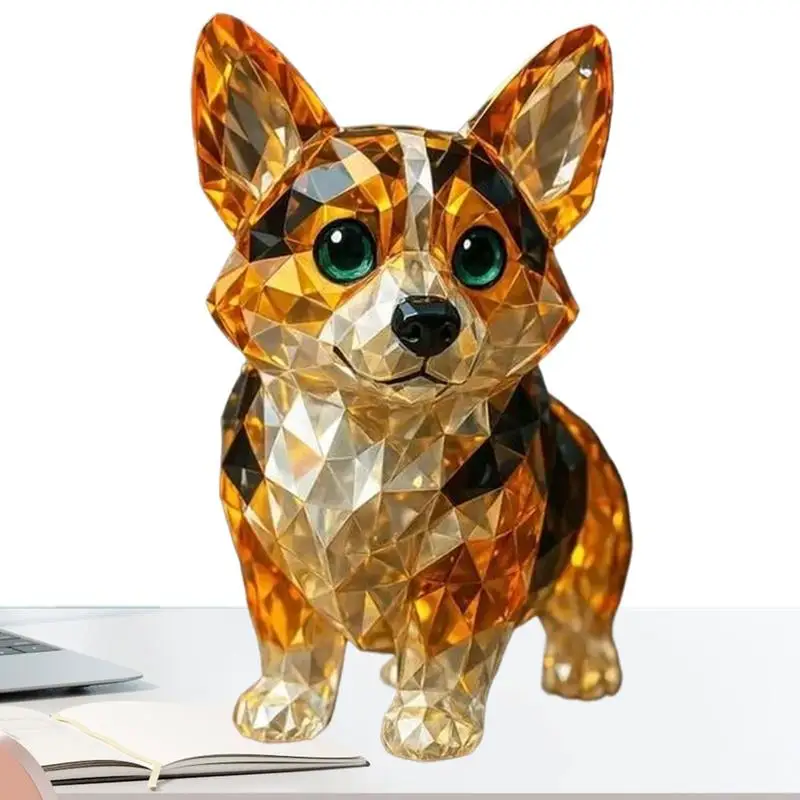 Crystal Figurine Table Top Ornament Home Decor Handcrafted Collectibles Portable Space-Saving Sculpture For Table Desk Room Home