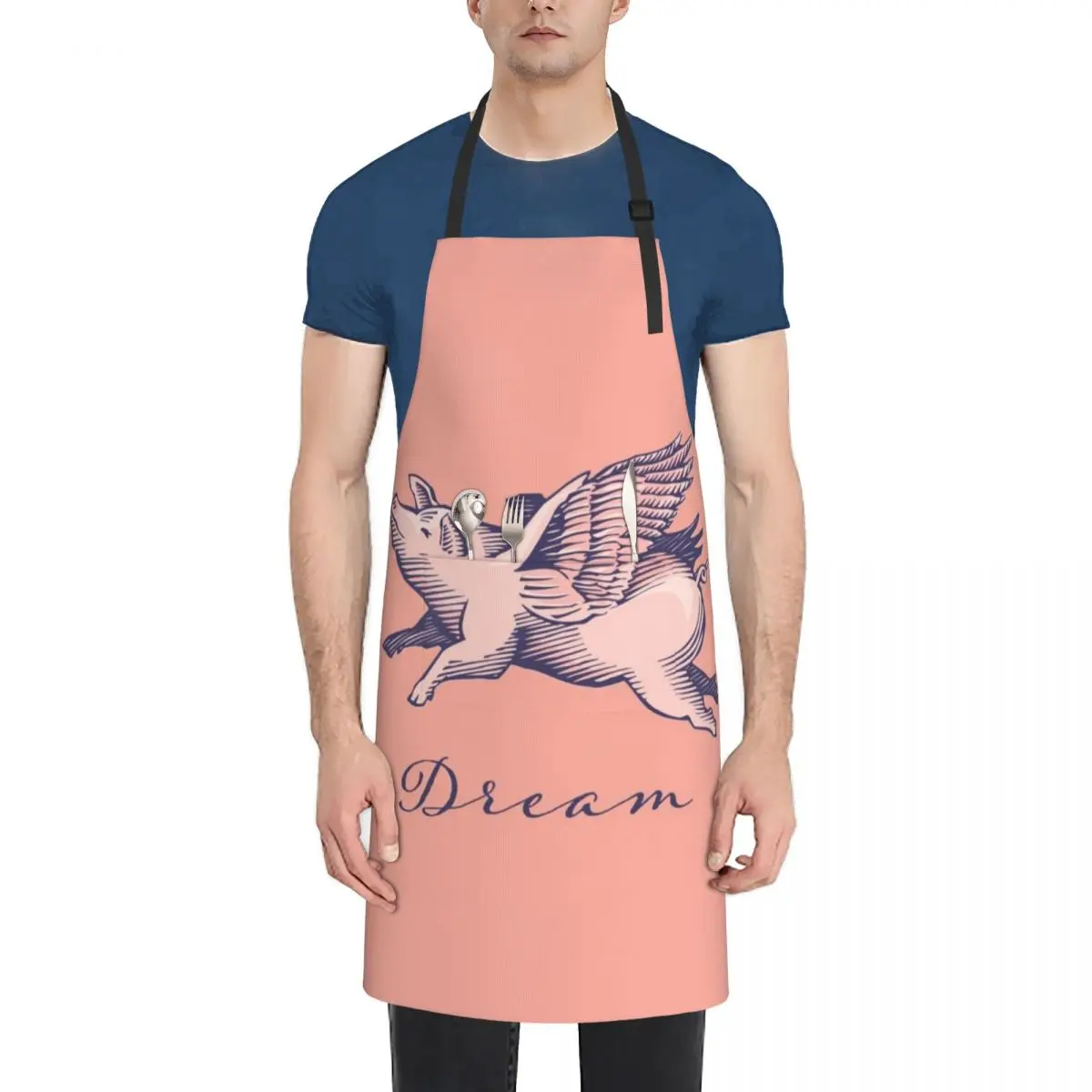 

If Pigs Could Fly or Dream of The Flying Pig with Wings Apron For Women Kitchen men Kitchen Apras Man Apron