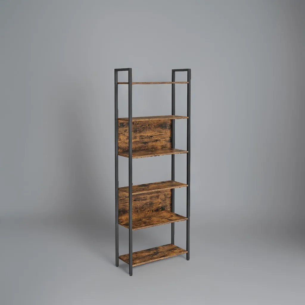 

VASAGLE 6-Tier Bookshelf, with Steel Frame, Industrial Bookcase, Book Shelf, for Living Room, Home Office, Bedroom