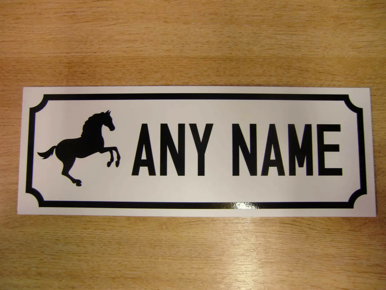 Customized 3 x Personalised Horse Stable Door Premium Vinyl Sticker Sign / Plaque / Name Plate