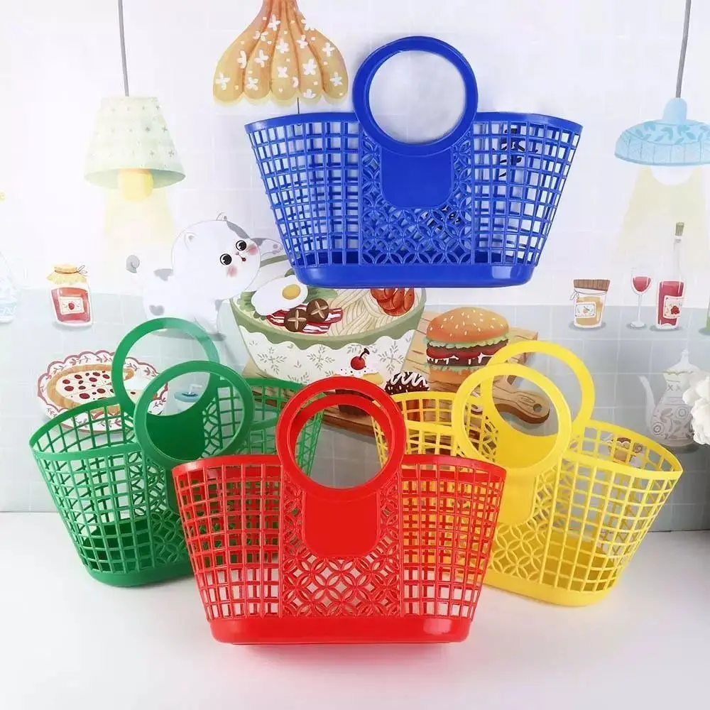 Neuer Kunststoff-Hohlkorb Einfacher Funktionaler Aufbewahrungskorb Badezimmer-Accessoires Spielzeug-Organizer Aufbewahrungshalter