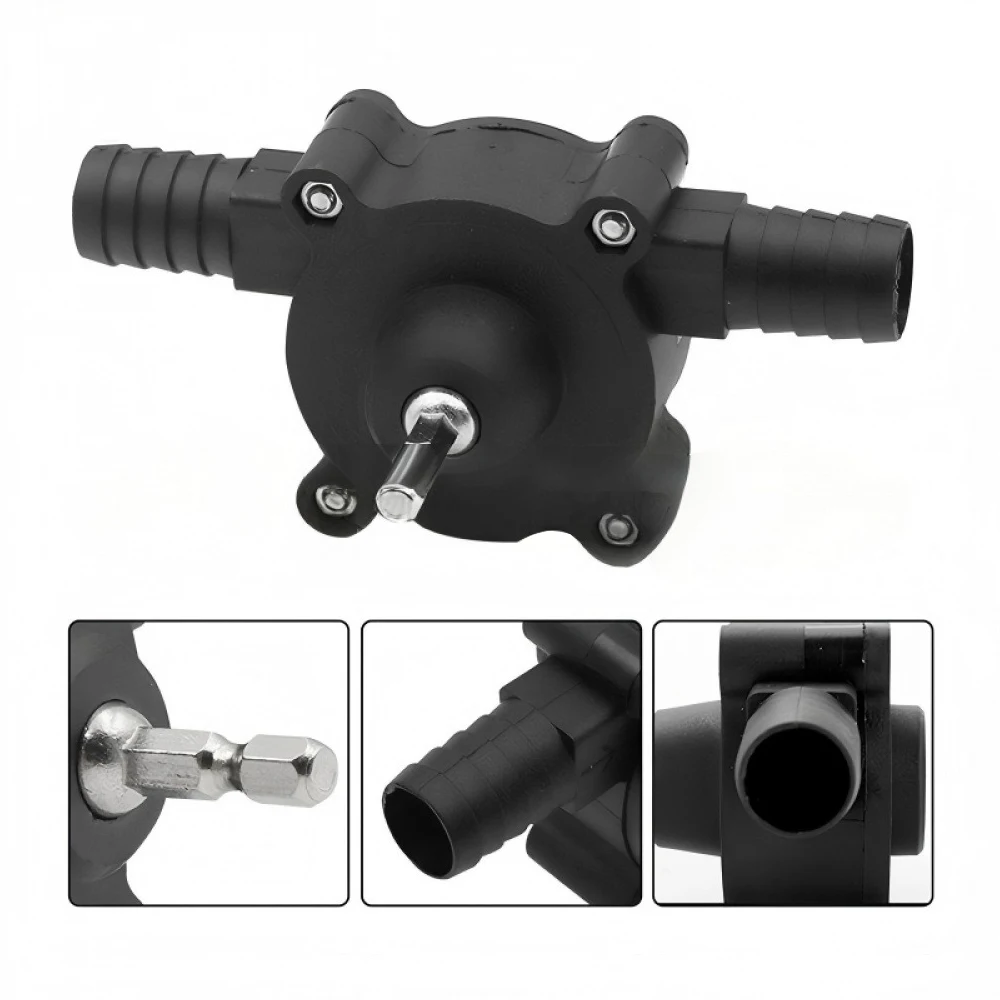 Electric Drill Driven Self-Priming Centrifugal Pump Portable Mini Water Pump 16mm Inner 19mm Outer Port for Aquarium Irrigation