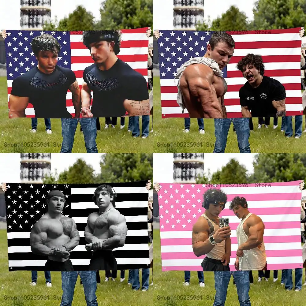 TRENT TWINS Funny Gym Flag Banner Funny Tapestry With Four Grommets 7 Sizes 150X200cmFans Gift For Decoration