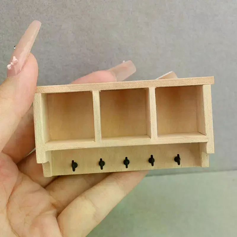 1/12 Puppenhaus Simulation Mini Wand Regal Hängen Rack Modell Puppenhaus Wohnzimmer Möbel Dekoration Puppen Haus Zubehör